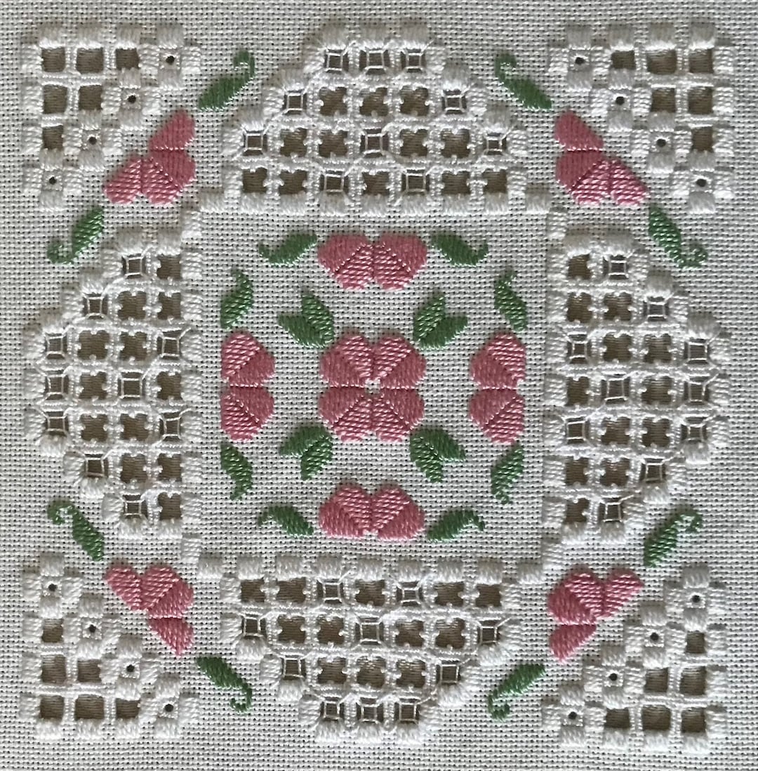 Spring Flowers Hardanger Embroidery Pattern (digital Download) - Etsy