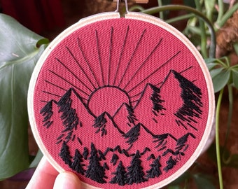 Embroidered Mountain at Sunrise