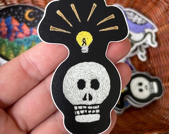 Inspired Skull Sticker