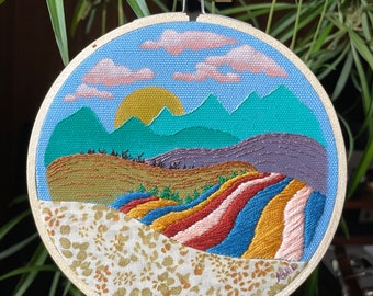 Rolling Hills Embroidery Hoop