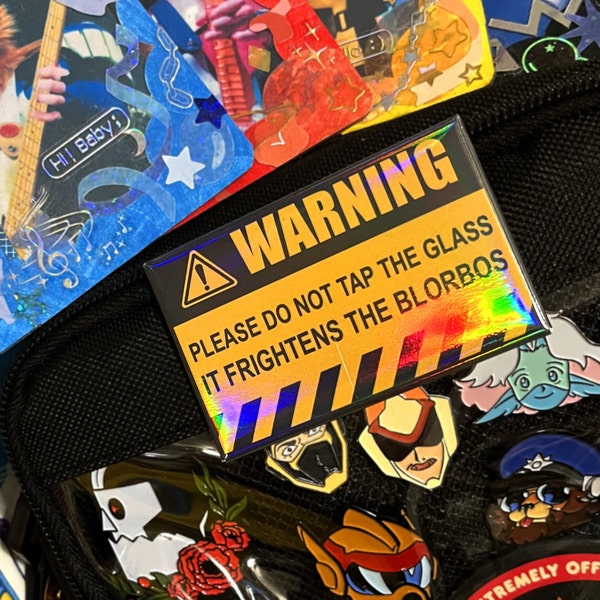 Blorbo Warning - Ita Bag rainbow finish button