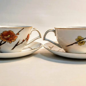 Spring Song Cups And Saucers, Narumi Fine China Of Japan, Cherry Blossoms