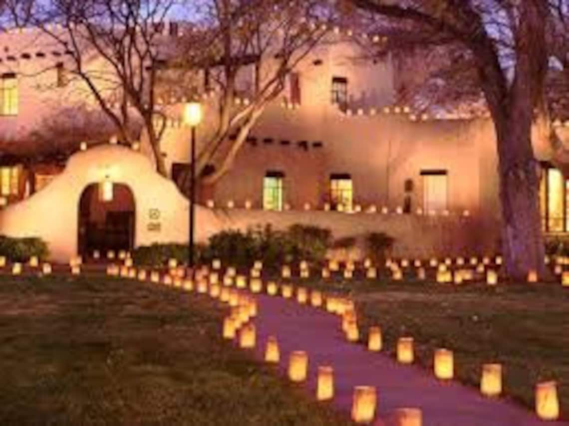 Luminarias Farolitos Christmas Stars 6 Antique Gold Heavy Card Etsy