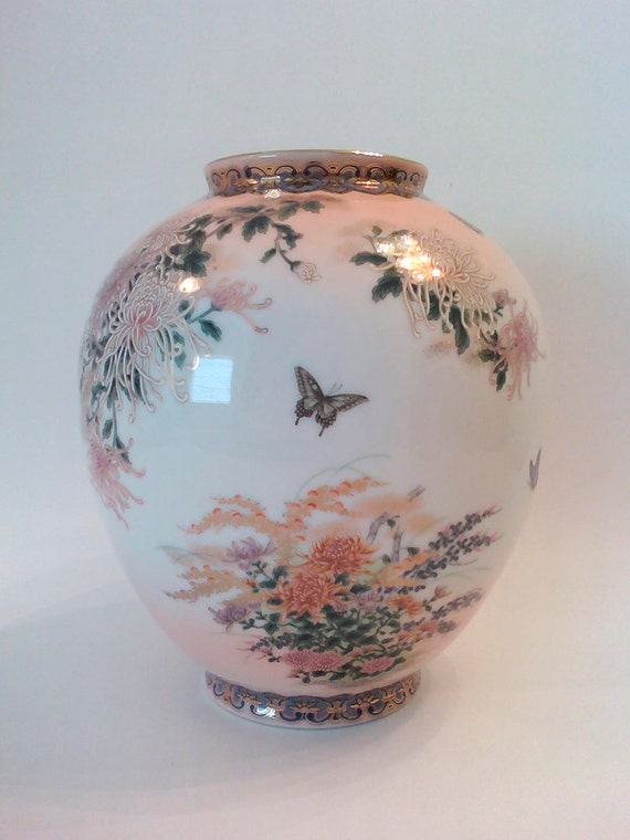 Marks Spencer St Michael England Porcelain Vase Jar Peach Etsy