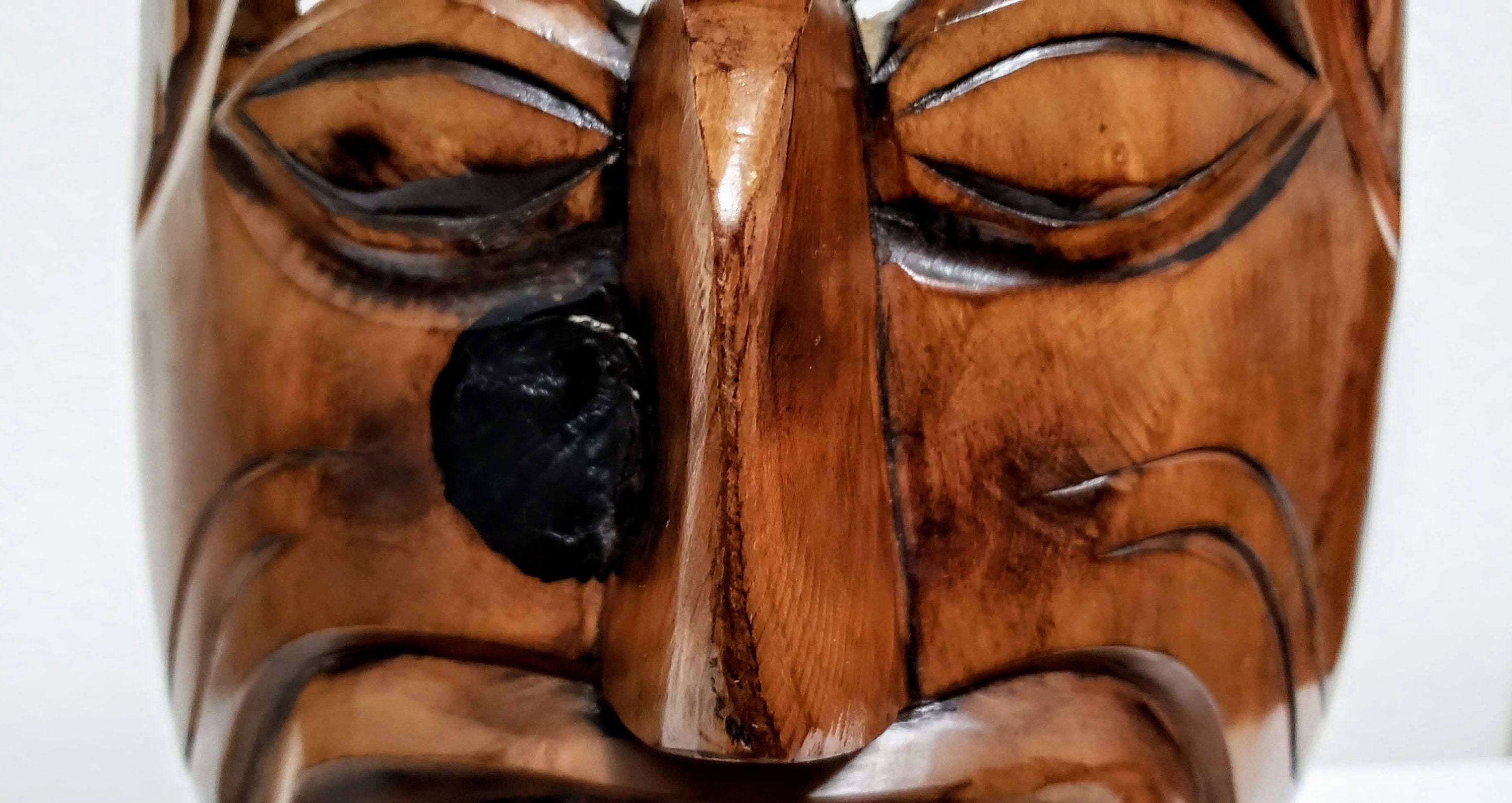 Tiki Máscara Placa De Madera Pared 50cm Tallado A Mano Y Pintado Tablista