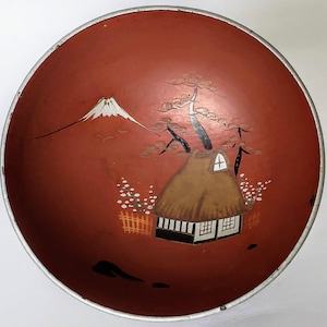 Japanese Bowl, Lacquerware Bowl, Hand Painted Bowl, Decorative Japanese Bowl