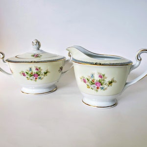 Noritake, Toki Kaisha, Cream And Sugar Set, Midcentury Noritake, Noritake Japan Pottery Company