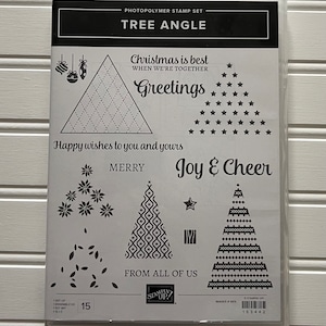 Tree Angle Stamp Set. Retired Stampin Up! Stamp set. Gently used.