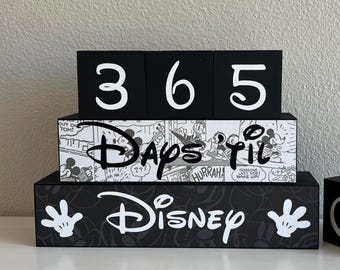Disney Vacation Countdown Blocks – Reusable Trip Sign