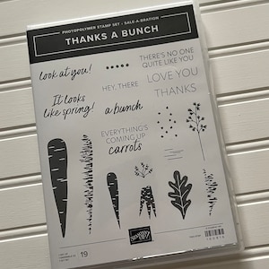 Thanks a Bunch Stamp Set. Retired Stampin Up! Stamp set. New!