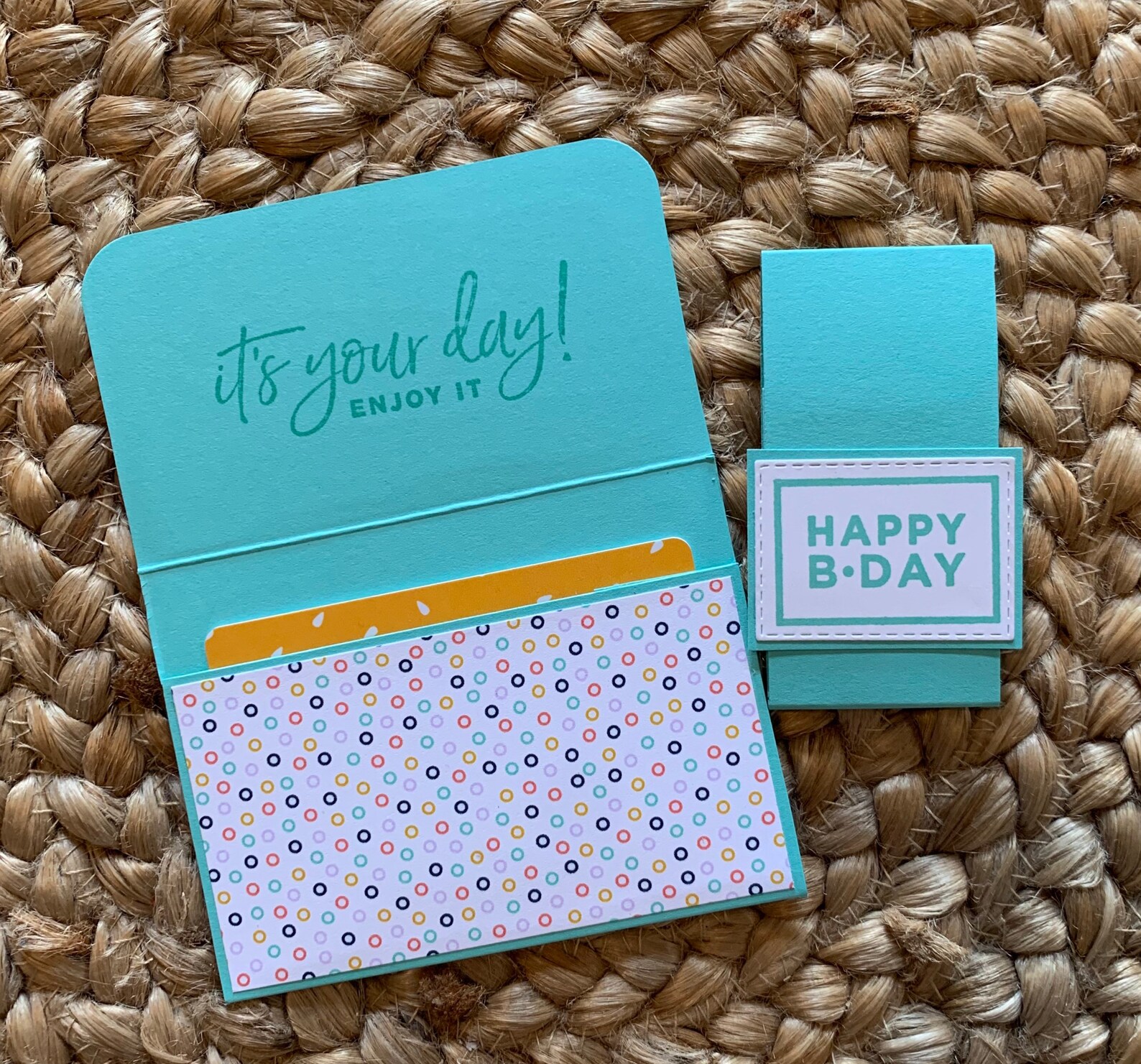 Happy Birthday Gift Card Holder Set of Three Stampin Up Etsy