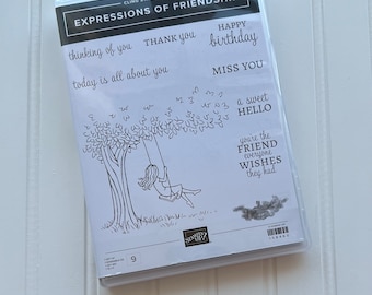 Expressions of Friendship Stamp Set - Retired Stampin Up! - New!