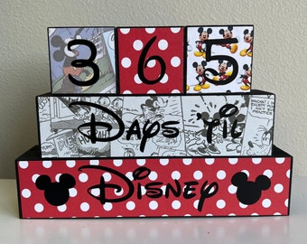 Disney Vacation Countdown Blocks - Reusable Trip Sign