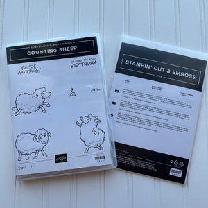 Counting Sheep stamp set and Sheep dies. Retired Stampin Up! Stamp set and dies. New!