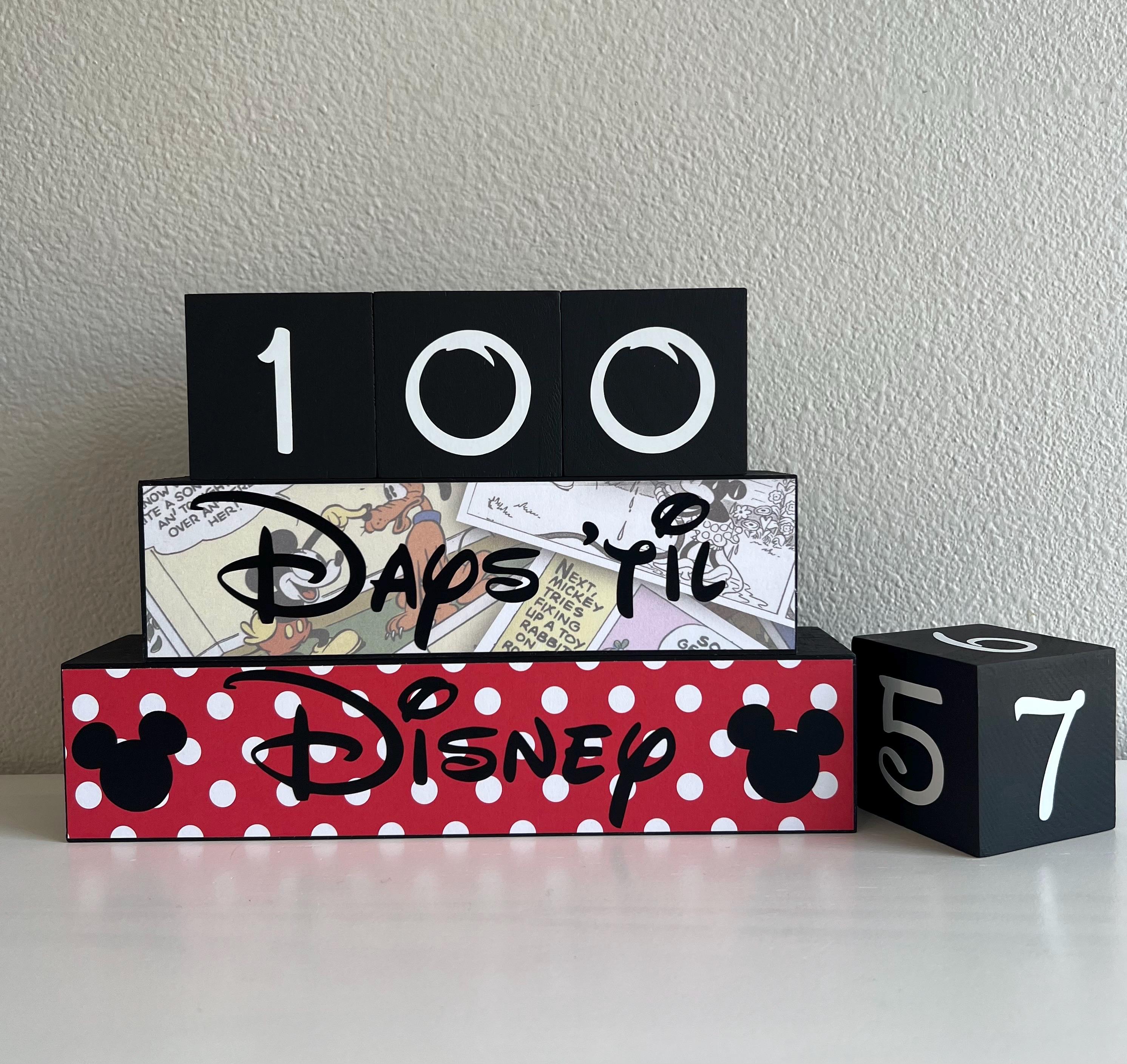 Disney Vacation Countdown Blocks – Reusable Trip Sign - Etsy