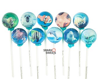 Aquatic Animals 3D Lollipops (10 Designs) Handcrafted with Gift Package