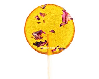 Honey Rose Lollipops, All-Natural Ingredients, No Corn Syrup, Made in LA, Sparko Sweets - Tea Stirrer and Natural Cough Soother