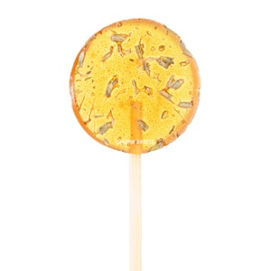 All Natural Honey Lavender Tea Lollipops, Local Honey and Organic Lavender, No Artificial Flavors and No Corn Syrup, Kosher, Sparko Sweets