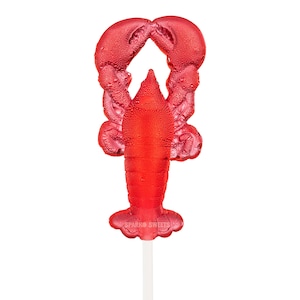 Große Hummer-Lutscher, Wassermelonengeschmack, 3,5 Zoll, rot, 24 Stück, Sparko Sweets - Ideal für Grillabende, Hochzeitsbevorzugung, Geburtstagsfeier