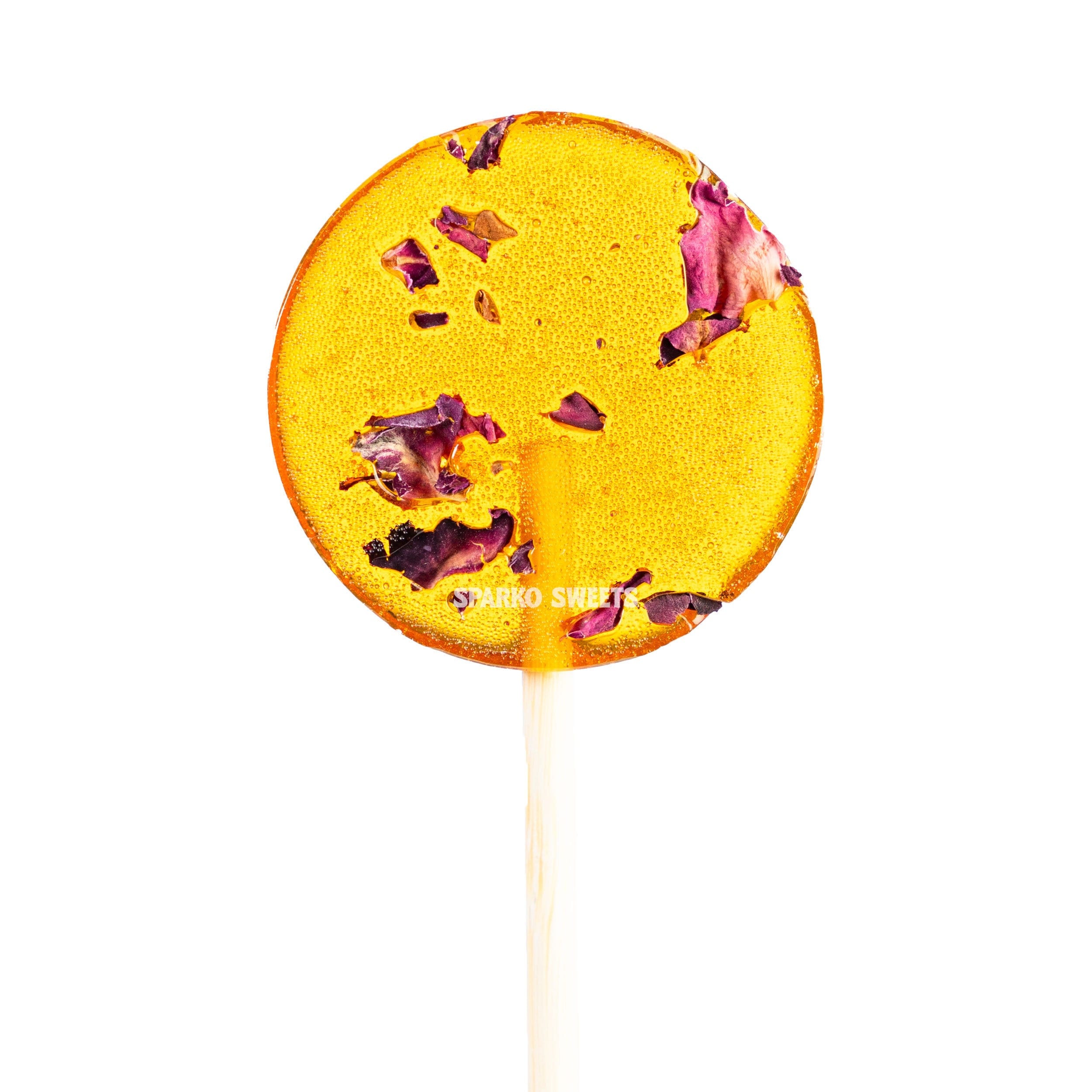 Honey Rose Lollipops, All-Natural Ingredients, No Corn Syrup, Made in LA, Sparko Sweets - Tea Stirrer and Natural Cough Soother