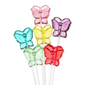 Butterfly Lollipops, 100 Pops, Made in LA, Sparko Sweets - Birthday Party Favors and Corporate Events