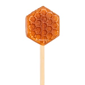Ginger Honeycomb Lollipops (40 Pieces), All-Natural, No Corn Syrup, Made in LA, Kosher, Sparko Sweets - Tea Stirrers, Natural Cough Remedy