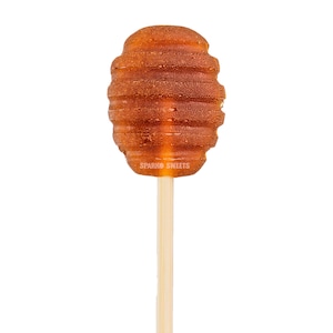 Ginger Honey Dipper Lollipops, All-Natural, No Corn Syrup, Made in LA, Kosher, Sparko Sweets - Tea Stirrers and Natural Cough Remedy