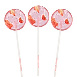 Strawberry Lemonade Natural Pops, 24 Lollipops, Made in Los Angeles, Sparko Sweets - Ideal for Party Favors, Candy Buffets, and Giveaways