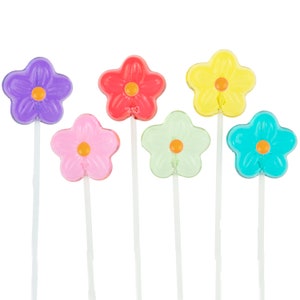 Daisy Twinkle Pops Long-Stem Lollipops (100 Pieces), 6 Colors for Party Favors Valentines