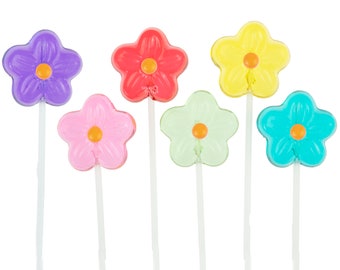 Daisy Twinkle Pops Sucettes longues tiges (100 pièces), 6 couleurs pour des cadeaux de la Saint-Valentin