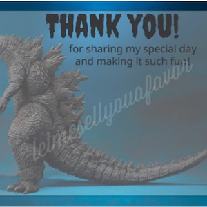 Godzilla Thank You Card Blank - No Personalization