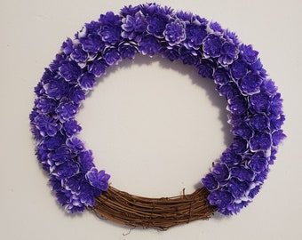 Purple Hyacinth Wreath | Grapevine Wreath | Handmade | CottageCore | Gamer | Gift For | Home Decor
