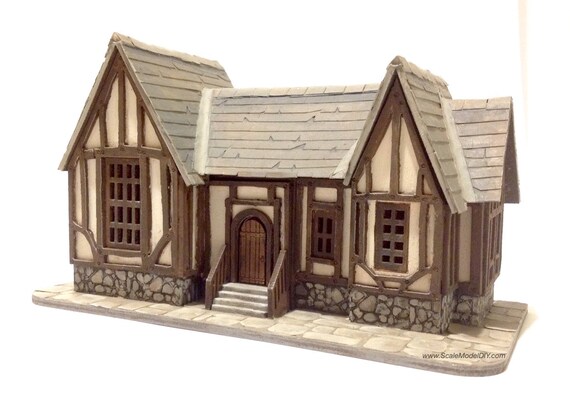 144th Scale Dollhouse Miniature Model Kit Hawthorn Lodge Etsy
