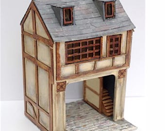 1:48 Tudor Arch Quarter Scale Dollhouse miniature kit model easy to build dolls house