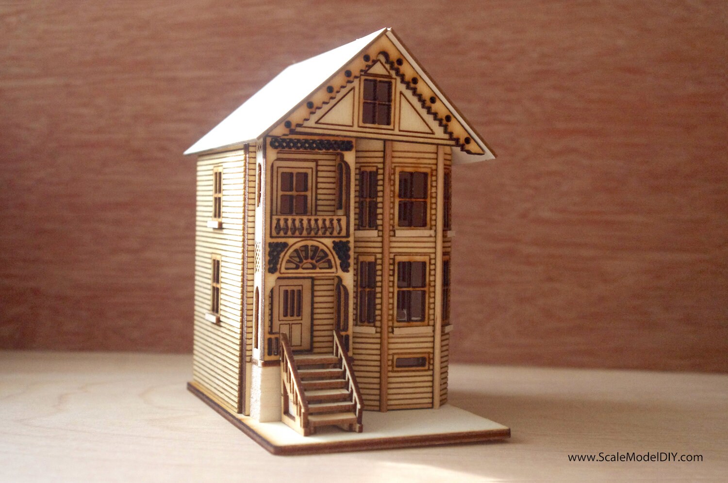 1144 Painted Lady Lasercut KIT MODEL miniature dollhouse Etsy