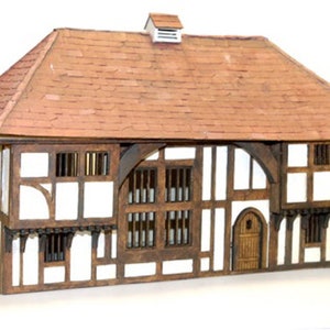 1:48 DOLLHOUSE MINIATURE Wealden Hall Tudor Building traditional English building gift for easter