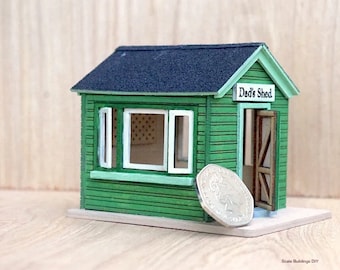 72nd scale GARDEN SHED KIT wood laser cut model.