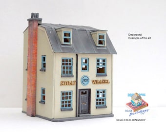 1:48th Scale Miniature dolls house Tavern Wooden KIT - STOAT & WEASEL model gift for her easter