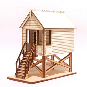 1:48th Gull British seaside beach hut seaside Dollhouse miniature kit model gift