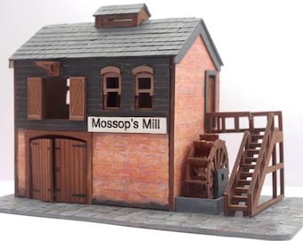 1:48 Mossops Watermill Quarter Scale Dollhouse Traditional english watermill gift for Mother's Day
