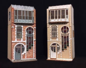1:24 LUNAR HOUSE DOLLHOUSE half scale Art Nouveau miniature dollhouse kit model gift for Fathers Day