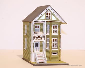 1:144th Dolls house Washington american painted lady traditional style model kit 1/144 wood