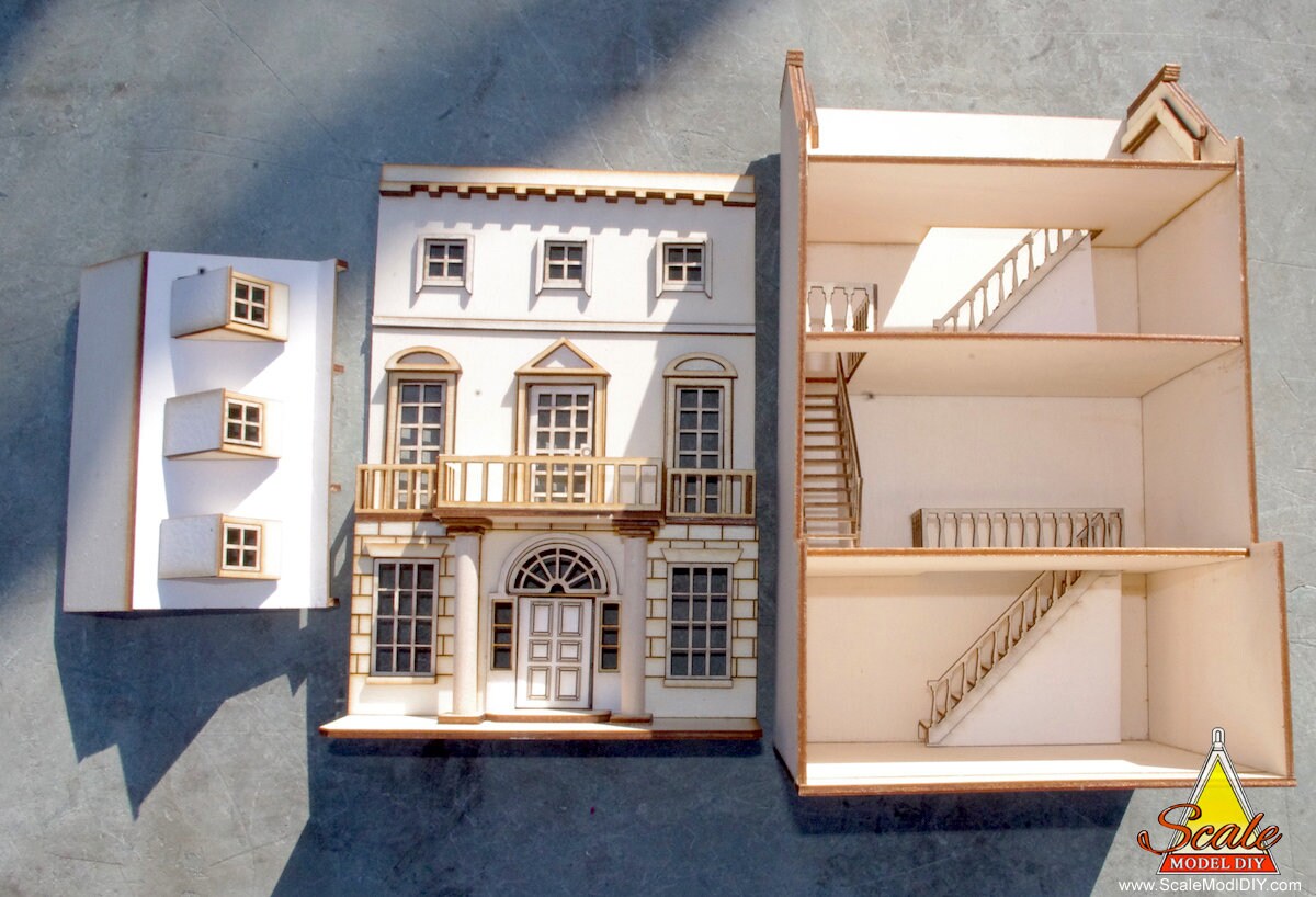 48th Quarter Scale Dollhouse Townhouse Model KIT Etsy