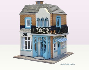 1:48 DOLLHOUSE SHOP Nouveau French style house kit miniature kit model gift for easter quarter scale