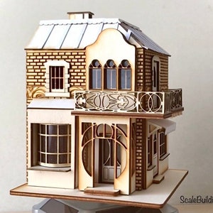 1:48 DOLLHOUSE SHOP Nouveau French style house kit miniature kit model gift for easter quarter scale image 2