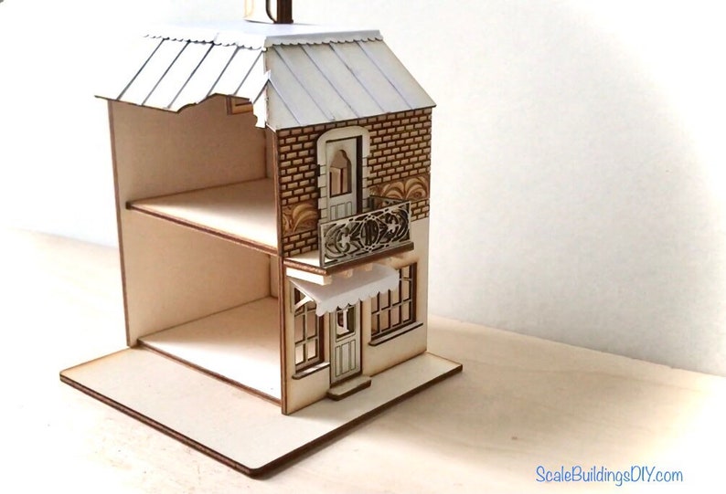 1:48 DOLLHOUSE SHOP Nouveau French style house kit miniature kit model gift for easter quarter scale image 3