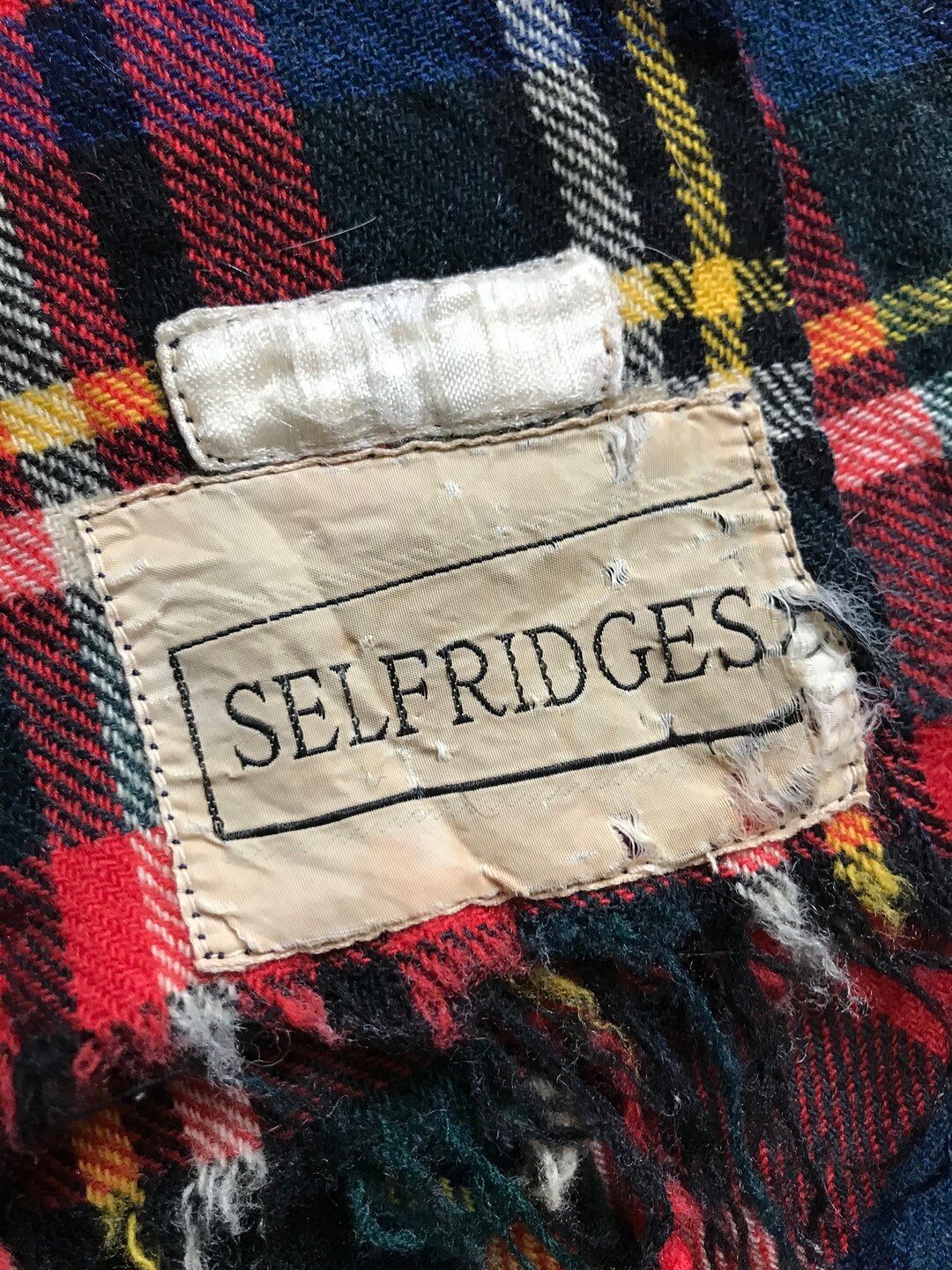 Antique Plaid Selfridges Throw Blanket Selfrides London Etsy