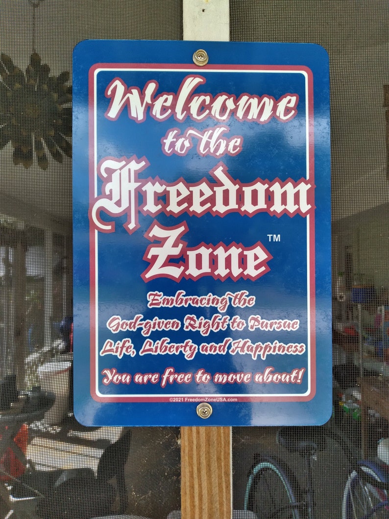 Freedom Zone Parking Sign image 1