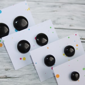 Black stud earrings, black studs, black post earrings, tiny black stud earrings, minimalist black studs, stud earrings for men