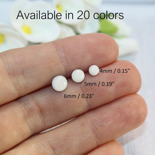 tiny white stud earrings, small white stud earrings, little white stud earrings, small white studs, little white studs tiny white studs